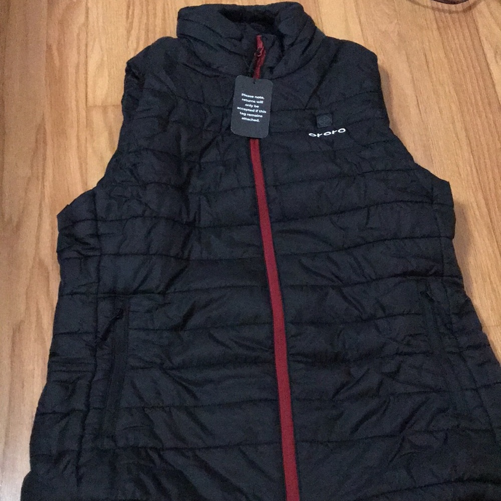 L Black Ororo Heated Vest NWT with no Batterry